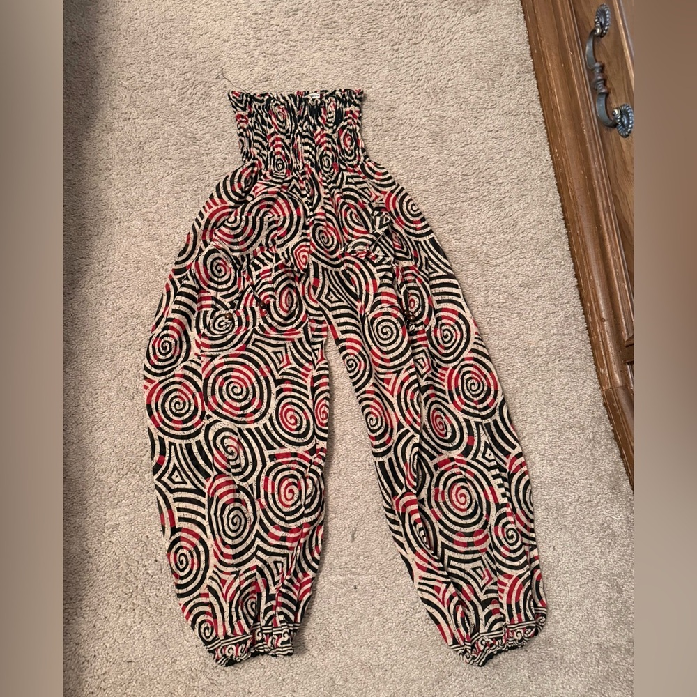 Abstract Spiral Print Pant